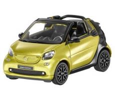 Модель Smart Fortwo Cabrio (A453), Black-to-yellow / Black, Scale 1:43